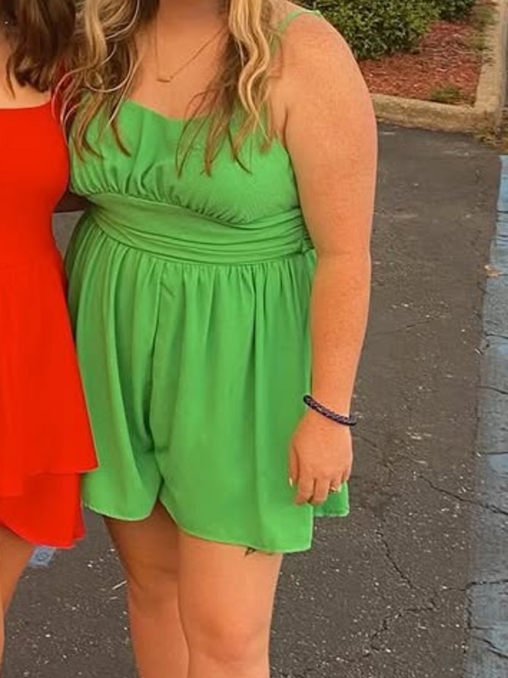 DO+BE Emerald Green Spaghetti Strap Dress